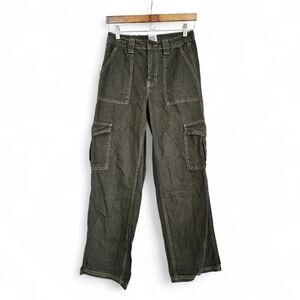 Urban Outfitters BDG Contrast Stitch Relaxed Fit Cargo Skate Jeans in Green 28